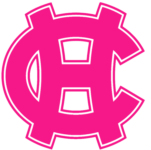 Holy Cross Crusaders Hot Pink HC Logo Premium DieCut Vinyl Decal PICK SIZE
