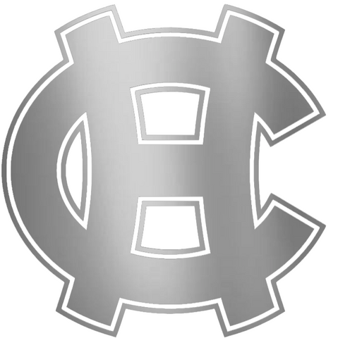 Holy Cross Crusaders SILVER CHROME MIRROR HC Logo Premium DieCut Vinyl Decal PICK SIZE