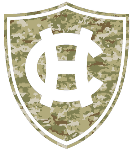 Holy Cross Crusaders Team Logo Salute to Service Camouflage Camo Vinyl Decal PICK SIZE