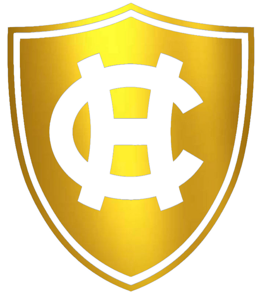 Holy Cross Crusaders GOLD CHROME MIRROR Team Logo Premium DieCut Vinyl Decal PICK SIZE