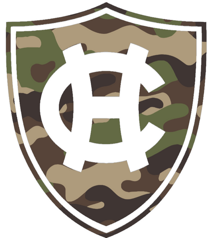 Holy Cross Crusaders Woodland Camo Camouflage Team Logo Premium DieCut Vinyl Decal PICK SIZE