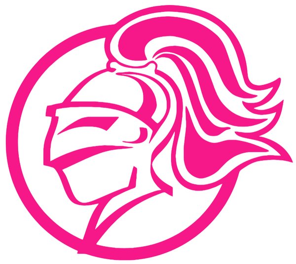 Holy Cross Crusaders Hot Pink Mascot Logo Premium DieCut Vinyl Decal PICK SIZE