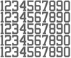 Houston Astros Baseball Helmet Jersey Style Vinyl Number Decal Sheet Set of 50 #0-9 - Pick Color & Size