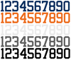 Houston Astros Baseball Helmet Jersey Style Vinyl Number Decal Sheet Set of 50 #0-9 - Pick Color & Size