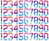 Houston Astros Baseball Helmet Jersey Style Vinyl Number Decal Sheet Set of 50 #0-9 - Pick Color & Size