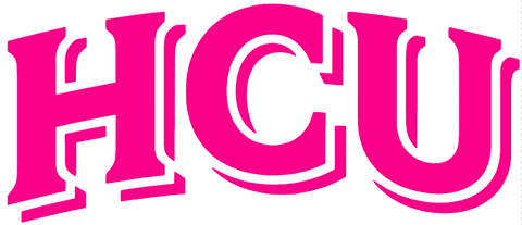 Houston Christian Huskies Hot Pink HCU Logo Premium DieCut Vinyl Decal PICK SIZE