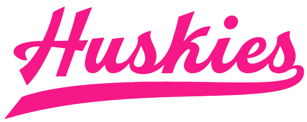 Houston Christian Huskies Hot Pink Script Team Name Logo Premium DieCut Vinyl Decal PICK SIZE