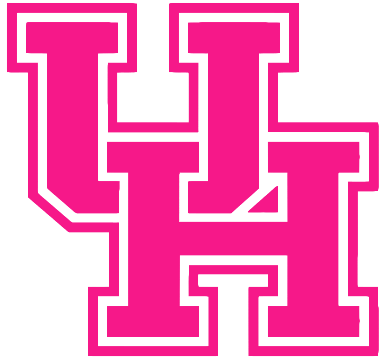 Houston Cougars Hot Pink Team Logo Premium DieCut Vinyl Decal PICK SIZE