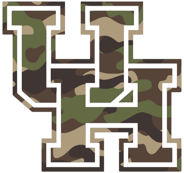 Houston Cougars Woodland Camo Camouflage Team Logo Premium DieCut Vinyl Decal PICK SIZE