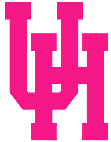 Houston Cougars Hot Pink Retro Throwback UH Logo Premium DieCut Vinyl Decal PICK SIZE