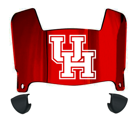 Houston Cougars Mini Football Helmet Visor Shield w/ Clips - PICK VISOR & LOGO COLOR