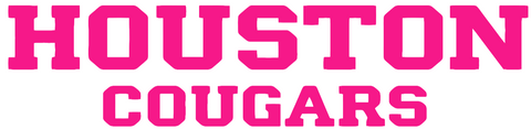 Houston Cougars Hot Pink Team Name Logo Premium DieCut Vinyl Decal PICK SIZE
