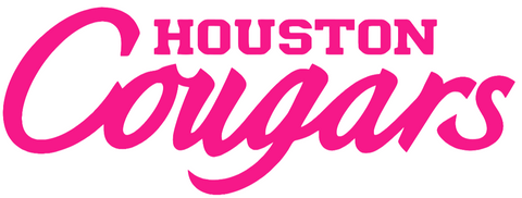 Houston Cougars Hot Pink Team Name Script Logo Premium DieCut Vinyl Decal PICK SIZE
