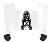 Houston Oilers Retro Mini Football Helmet Visor Shield w/ Clips - PICK VISOR & LOGO COLOR