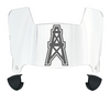 Houston Oilers Retro Mini Football Helmet Visor Shield w/ Clips - PICK VISOR & LOGO COLOR