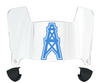 Houston Oilers Retro Mini Football Helmet Visor Shield w/ Clips - PICK VISOR & LOGO COLOR