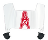Houston Oilers Retro Mini Football Helmet Visor Shield w/ Clips - PICK VISOR & LOGO COLOR