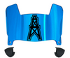 Houston Oilers Retro Mini Football Helmet Visor Shield w/ Clips - PICK VISOR & LOGO COLOR