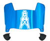 Houston Oilers Retro Mini Football Helmet Visor Shield w/ Clips - PICK VISOR & LOGO COLOR