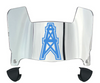 Houston Oilers Retro Mini Football Helmet Visor Shield w/ Clips - PICK VISOR & LOGO COLOR