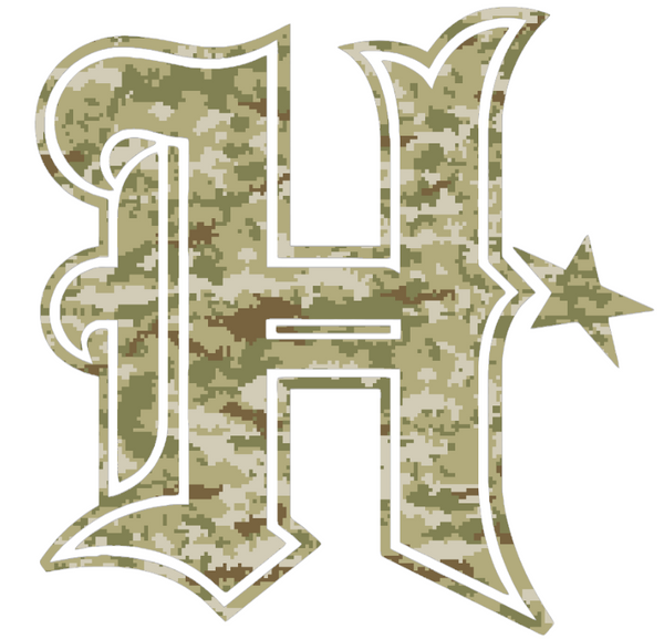 Houston Texans Salute to Service Alternate H Logo Camouflage Camo Vinyl Decal PICK SIZE