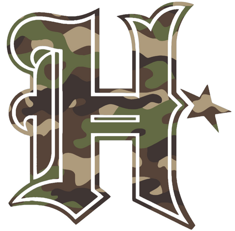 Houston Texans Woodland Camo Camouflage Alternate H Logo Premium DieCut Vinyl Decal PICK SIZE