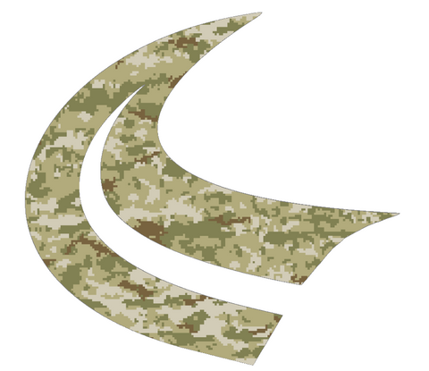 Houston Texans Salute to Service Horns Logo Camouflage Camo Vinyl Decal PICK SIZE