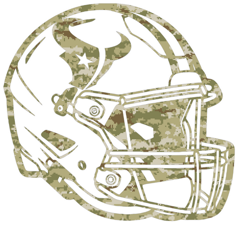 Houston Texans Football Helmet Salute to Service Camouflage Camo Vinyl Decal PICK SIZE