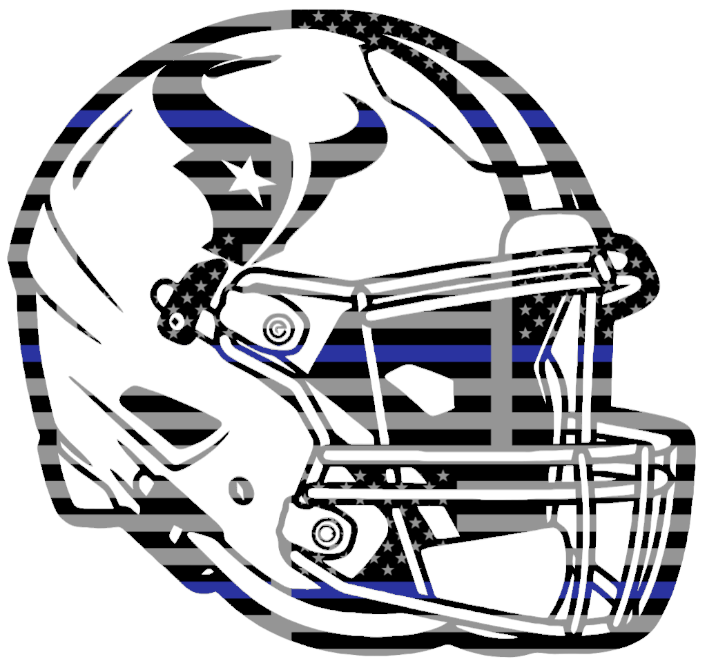 Houston Texans Football Helmet Thin Blue Line American Flag Premium DieCut Vinyl Decal PICK SIZE