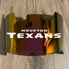 Houston Texans Full Size Football Helmet Visor Shield Red Irdium Mirror w/ Clips - PICK LOGO COLOR