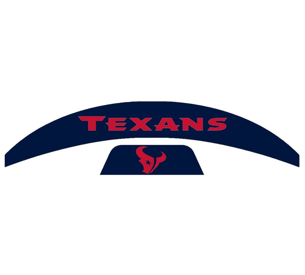 Houston Texans MIDI Mid Size SpeedFlex Football Helmet Front & Back Bumper Decal Set - Pick Color