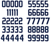 Houston Texans Jersey Style Vinyl Number Decal Sheet Set of 50 #0-9 - Pick Color & Size