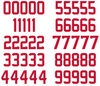 Houston Texans Jersey Style Vinyl Number Decal Sheet Set of 50 #0-9 - Pick Color & Size