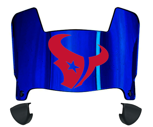 Houston Texans Mini Football Helmet Visor Shield w/ Clips - PICK VISOR & LOGO COLOR - SportsJewelryProShop