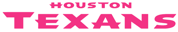Houston Texans HOT PINK Team Name Logo Premium DieCut Vinyl Decal PICK SIZE