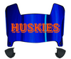 Houston Christian Huskies Mini Football Helmet Visor Shield w/ Clips - PICK VISOR & LOGO COLOR
