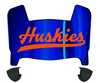 Houston Christian Huskies Mini Football Helmet Visor Shield w/ Clips - PICK VISOR & LOGO COLOR