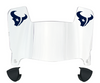 Houston Texans Mini Football Helmet Visor Shield w/ Clips - PICK VISOR & LOGO COLOR - SportsJewelryProShop