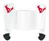 Houston Texans Mini Football Helmet Visor Shield w/ Clips - PICK VISOR & LOGO COLOR - SportsJewelryProShop