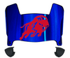 Howard Bison Mini Football Helmet Visor Shield w/ Clips - PICK VISOR & LOGO COLOR