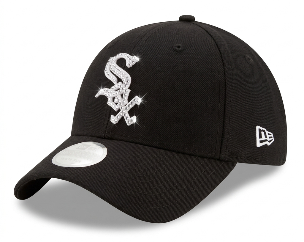 Chicago White Sox Swarovski Crystal Bling Womens New Era Adjustable Hat