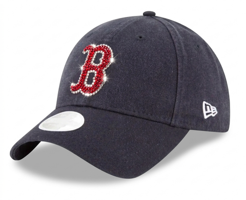 Boston Red Sox Swarovski Crystal Bling Womens New Era Adjustable Hat