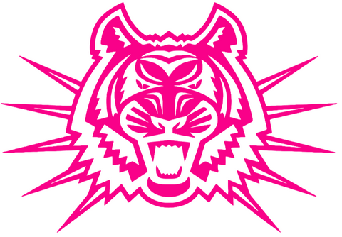 Idaho State Bengals Hot Pink Retro Throwback Logo Premium DieCut Vinyl Decal PICK SIZE