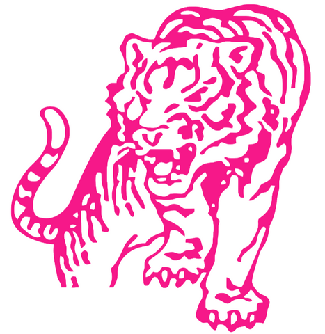 Idaho State Bengals Hot Pink Retro Throwback Logo Premium DieCut Vinyl Decal PICK SIZE