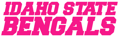 Idaho State Bengals Hot Pink Team Name Logo Premium DieCut Vinyl Decal PICK SIZE