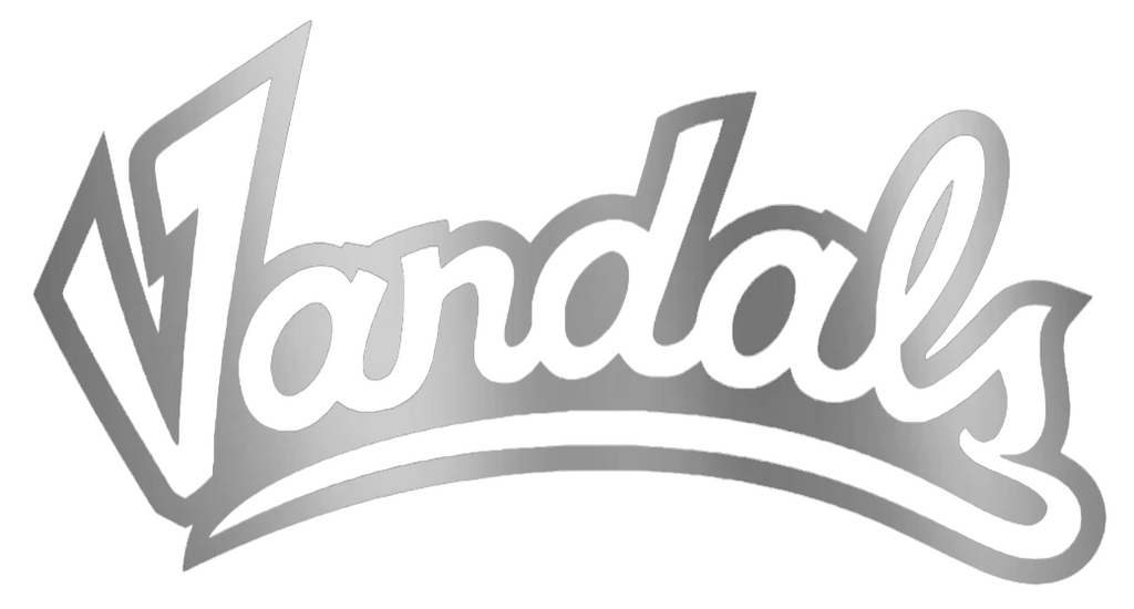 Idaho Vandals SILVER CHROME MIRROR Alternate Logo Premium DieCut Vinyl Decal PICK SIZE