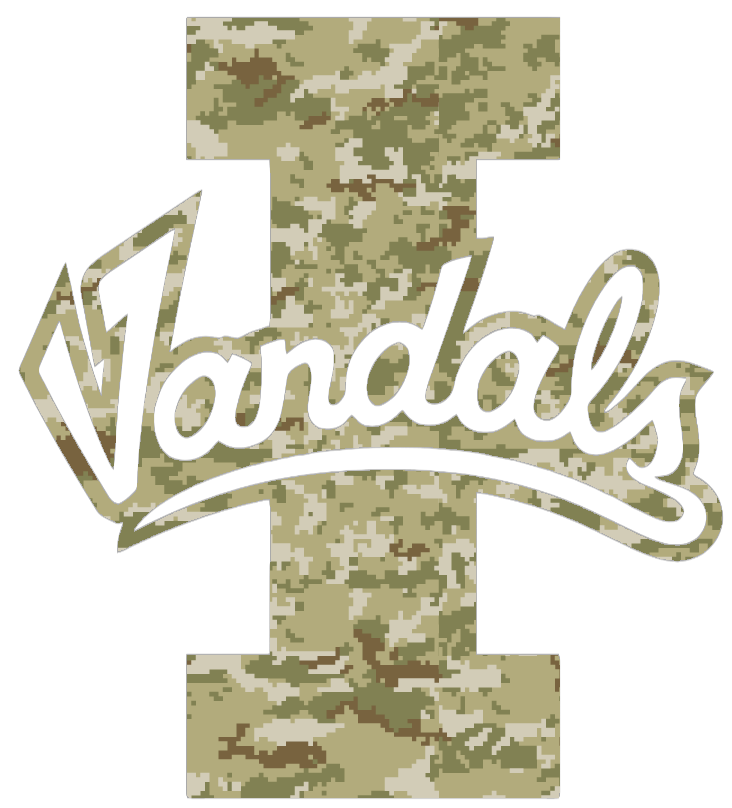 Idaho Vandals Team Logo Salute to Service Camouflage Camo Vinyl Decal PICK SIZE