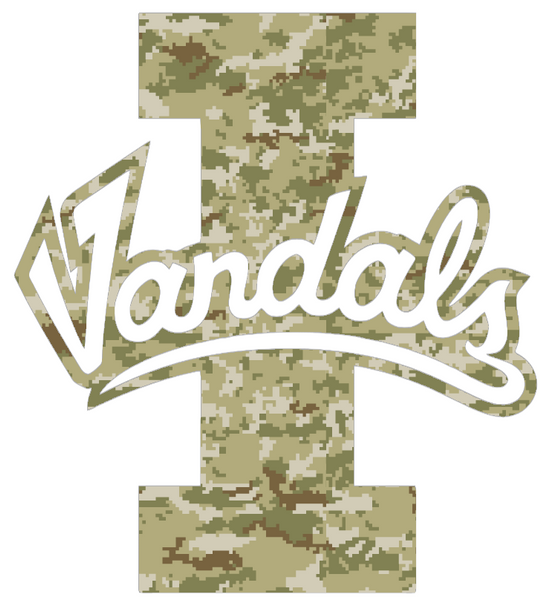 Idaho Vandals Team Logo Salute to Service Camouflage Camo Vinyl Decal PICK SIZE