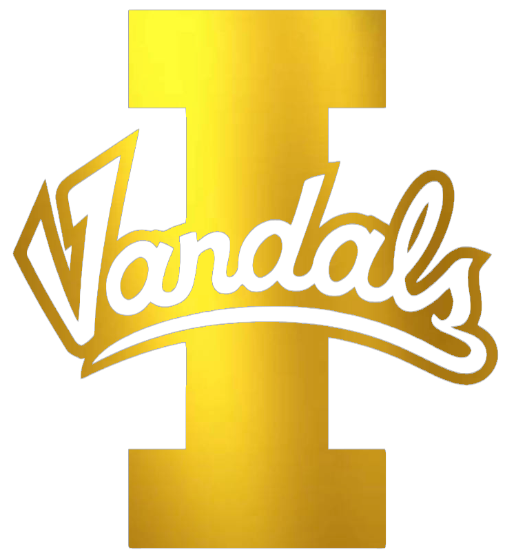 Idaho Vandals GOLD CHROME MIRROR Team Logo Premium DieCut Vinyl Decal PICK SIZE