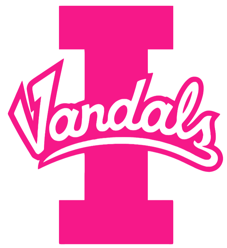 Idaho Vandals Hot Pink Team Logo Premium DieCut Vinyl Decal PICK SIZE